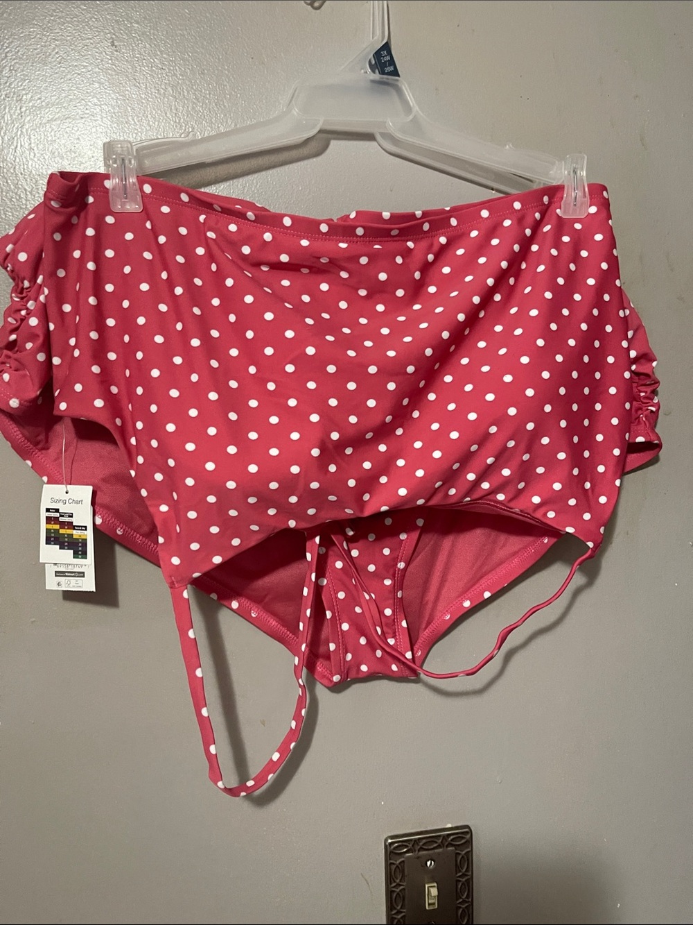 Time and Tru Pink Polka Dot Swim Coverup